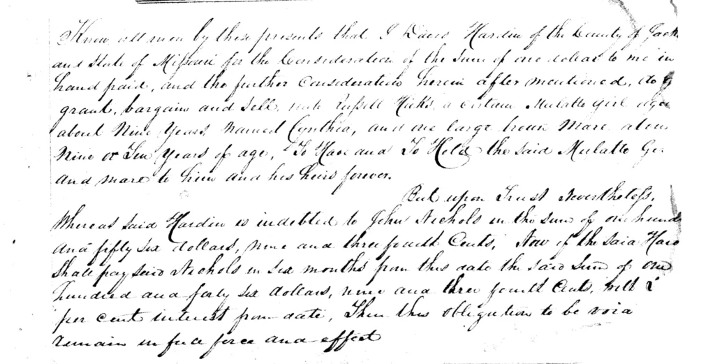Deed of Trust: D. Hardin to J. Nichols