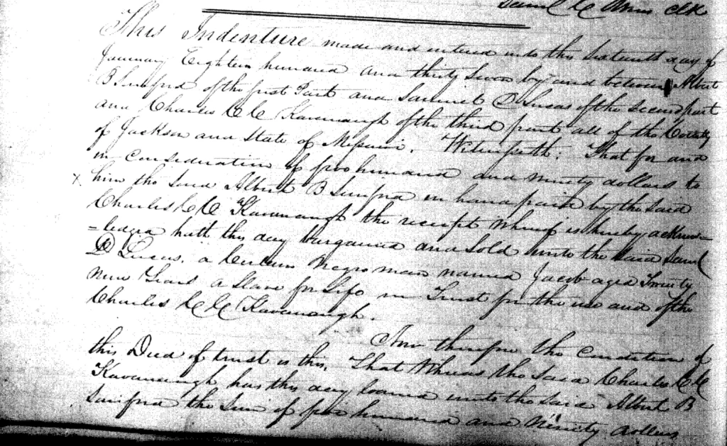 Deed of Trust: S. Lucas to C. Kavanaugh