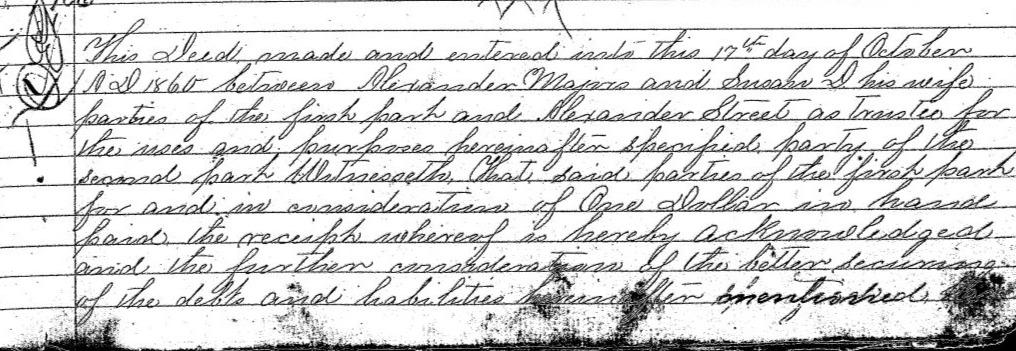 Deed of Trust: Alexander Majors