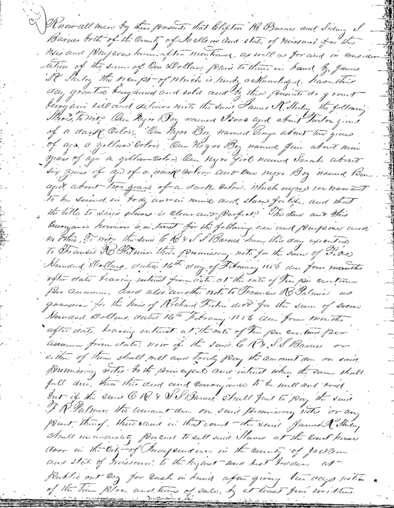 Deed of Mortgage: C. R. Barnes, S. S. Barnes to J. K. Shelby