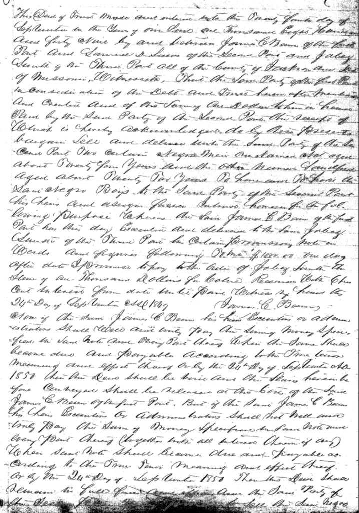 Deed of Trust: J. Benn to S. D. Lucas
