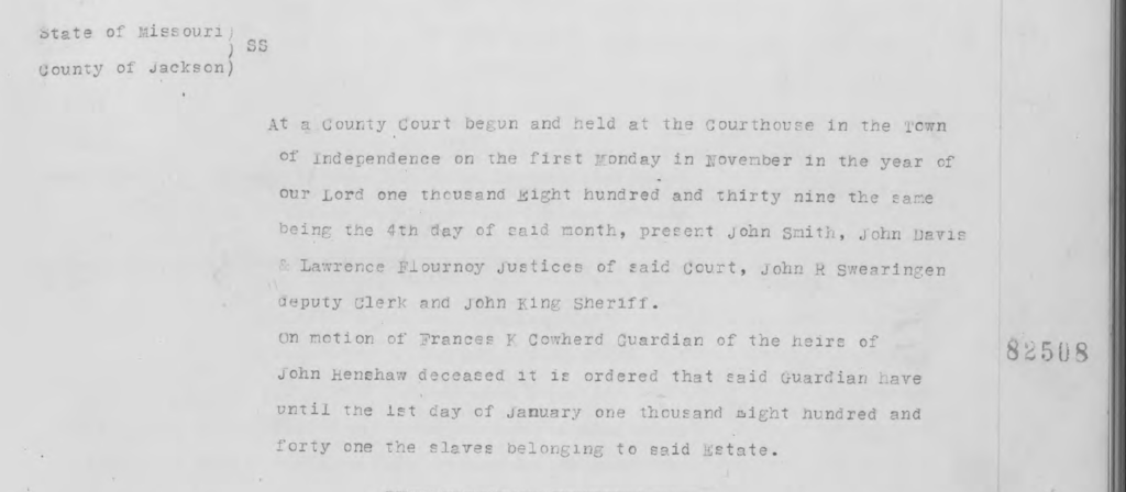 Henshaw Court Order