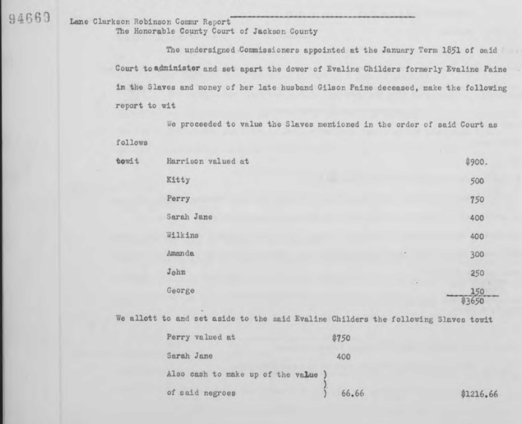 Court Record 94669: Lane Clarkson Robinson Commr Report