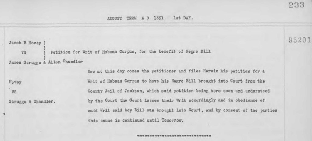 Court Record 95201: Hovey VS Scruggs & Chandler.