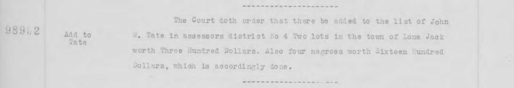 Court Record 98902: Add to Tate