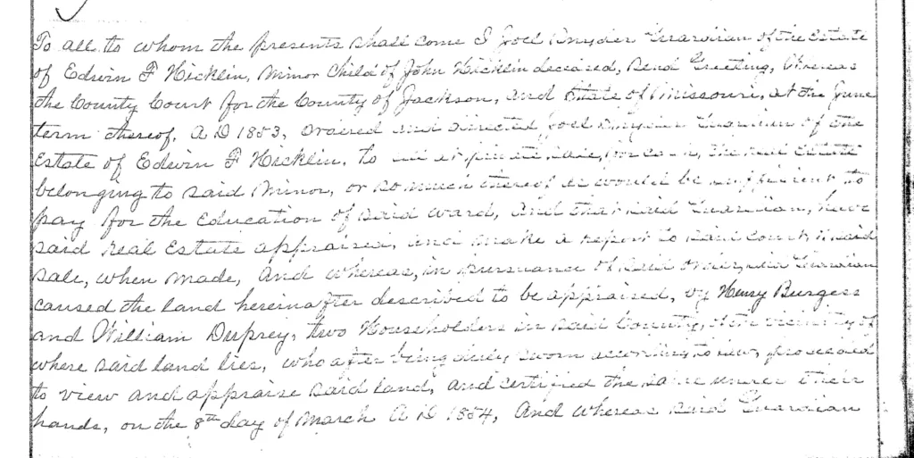 Deed of Gift: A. Larimore to S. Bush